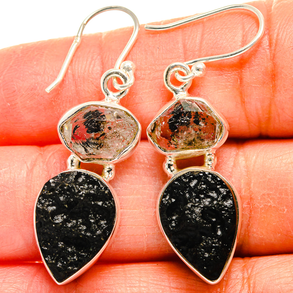 Tektite Earrings handcrafted by Ana Silver Co - EARR424817
