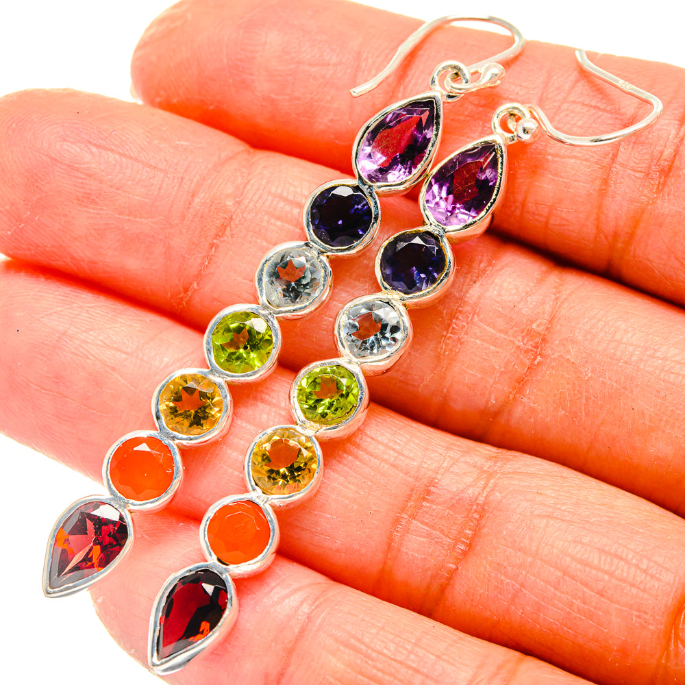 Chakra Earrings handcrafted by Ana Silver Co - EARR424821