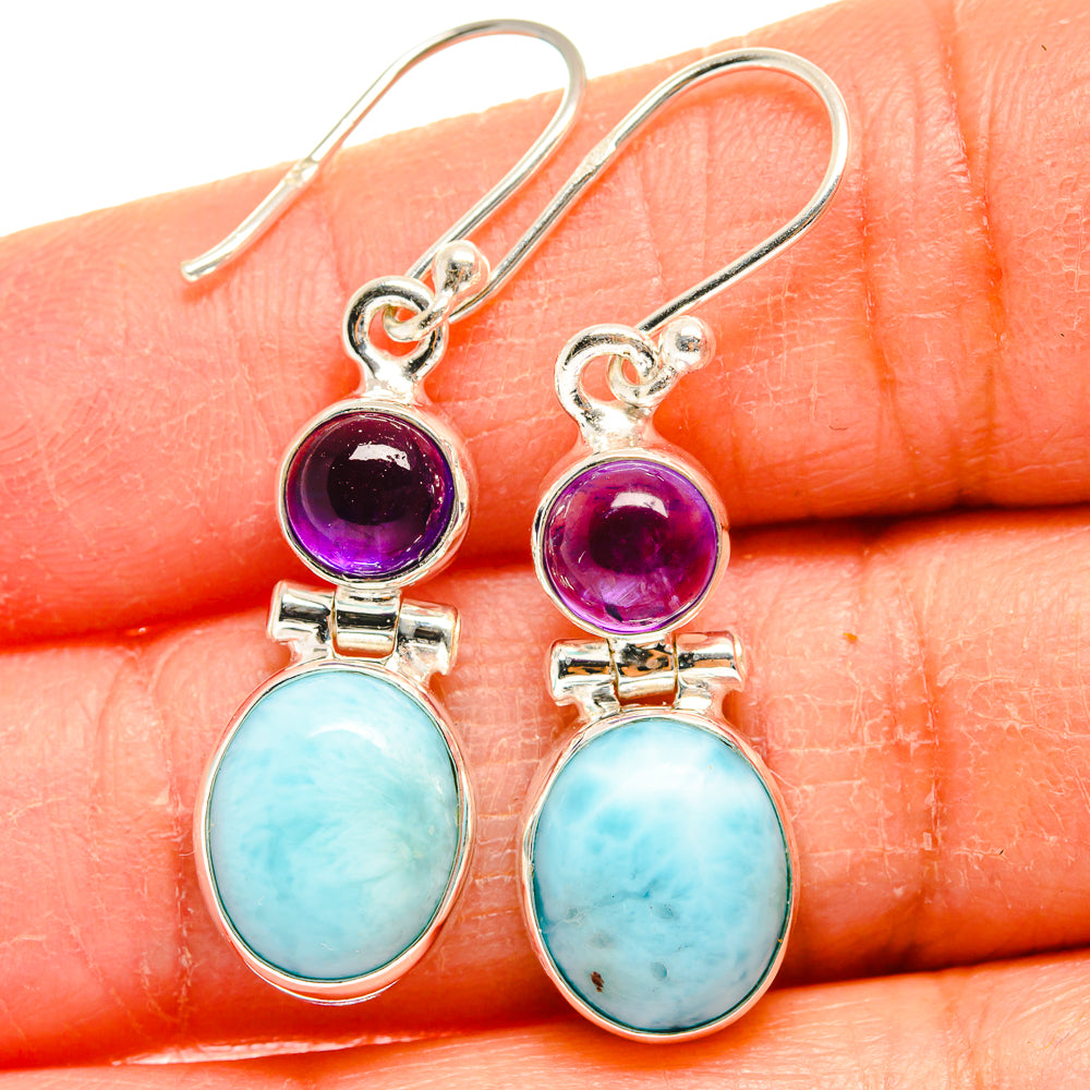 Larimar Earrings handcrafted by Ana Silver Co - EARR424830