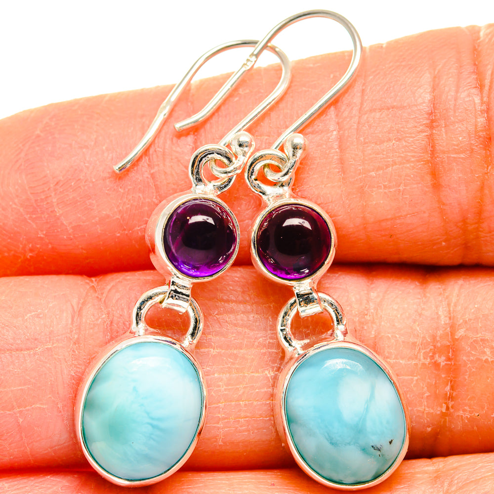 Larimar Earrings handcrafted by Ana Silver Co - EARR424834