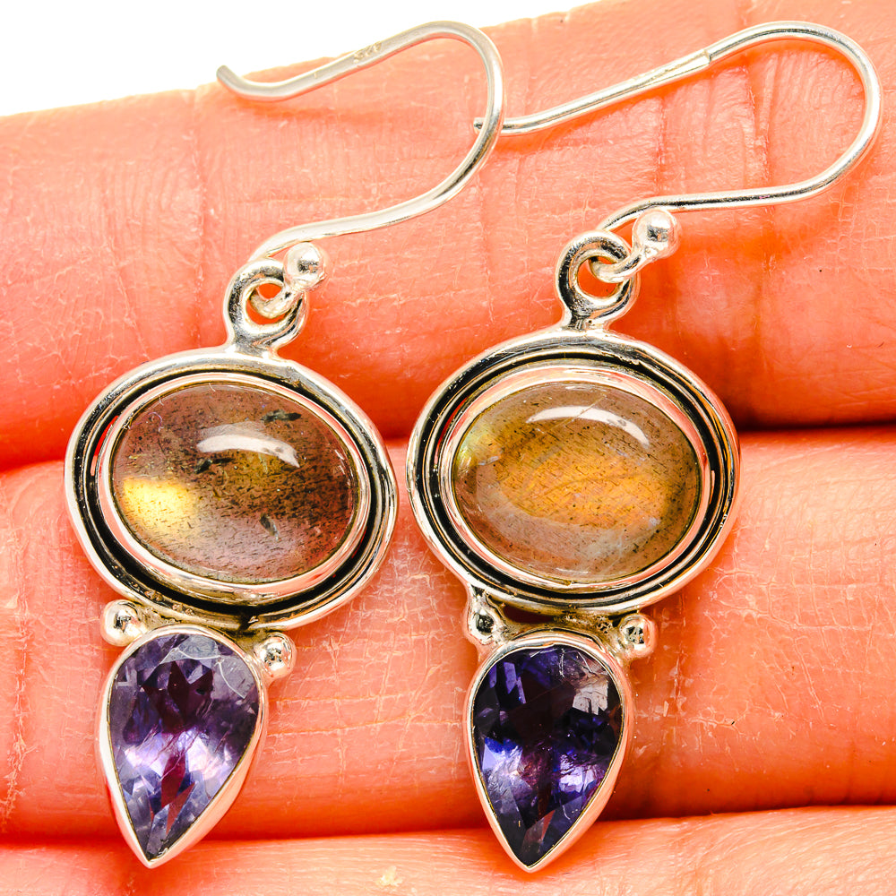 Labradorite Earrings handcrafted by Ana Silver Co - EARR424840