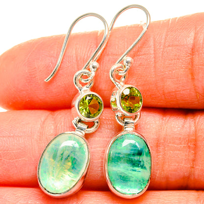 Green Moonstone Earrings handcrafted by Ana Silver Co - EARR424847