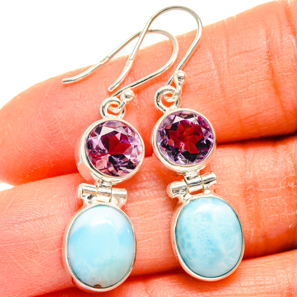 Larimar Earrings handcrafted by Ana Silver Co - EARR424855