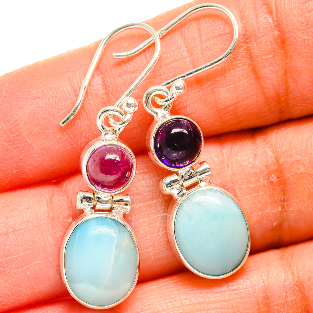 Larimar Earrings handcrafted by Ana Silver Co - EARR424858