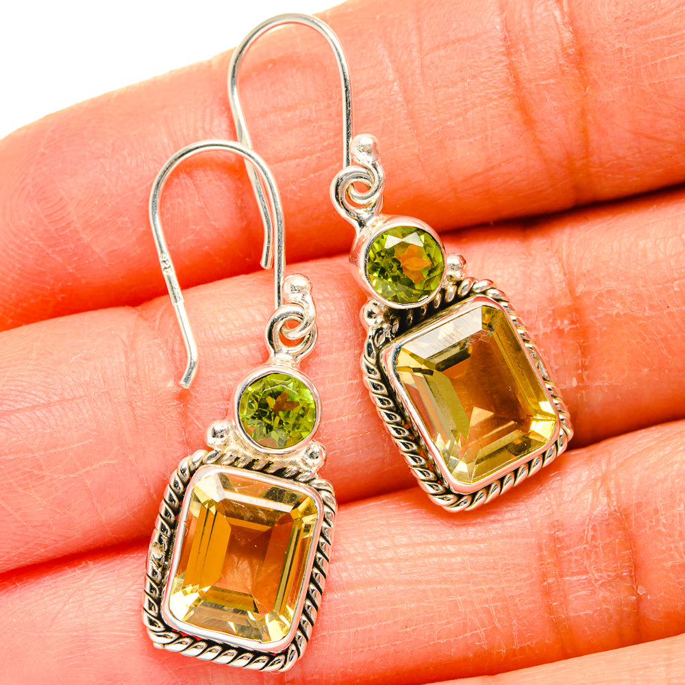 Citrine Earrings handcrafted by Ana Silver Co - EARR424863