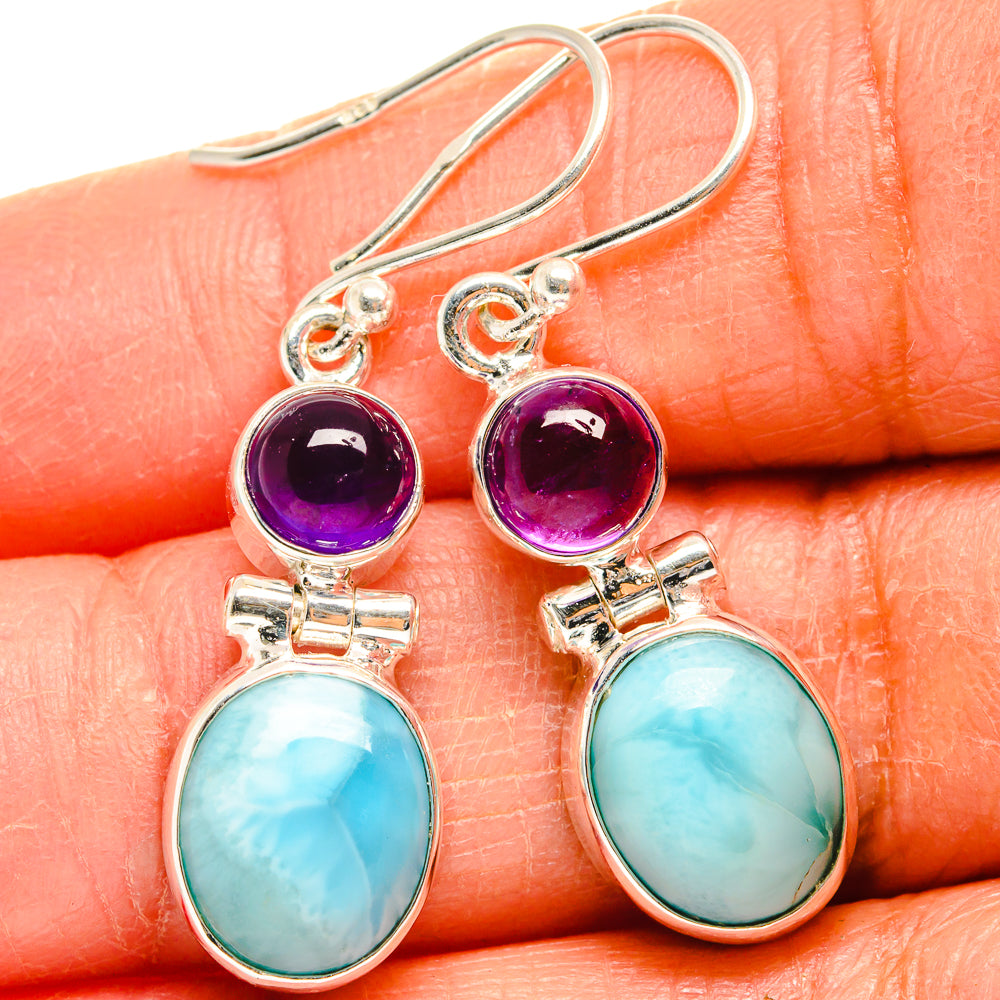 Larimar Earrings handcrafted by Ana Silver Co - EARR424865