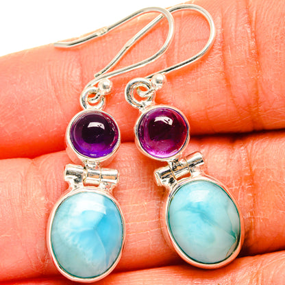 Larimar Earrings handcrafted by Ana Silver Co - EARR424865