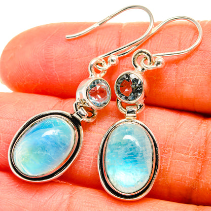 Rainbow Moonstone Earrings handcrafted by Ana Silver Co - EARR424872