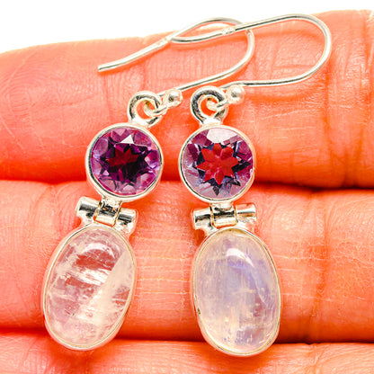 Rainbow Moonstone Earrings handcrafted by Ana Silver Co - EARR424881