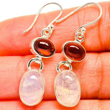 Rainbow Moonstone Earrings handcrafted by Ana Silver Co - EARR424882