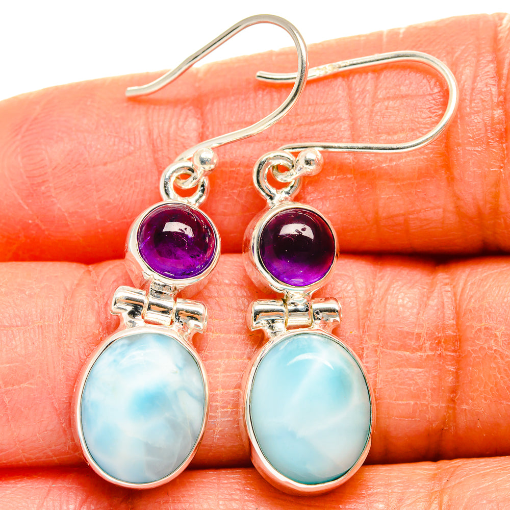 Larimar Earrings handcrafted by Ana Silver Co - EARR424883
