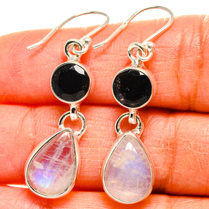 Rainbow Moonstone Earrings handcrafted by Ana Silver Co - EARR424887