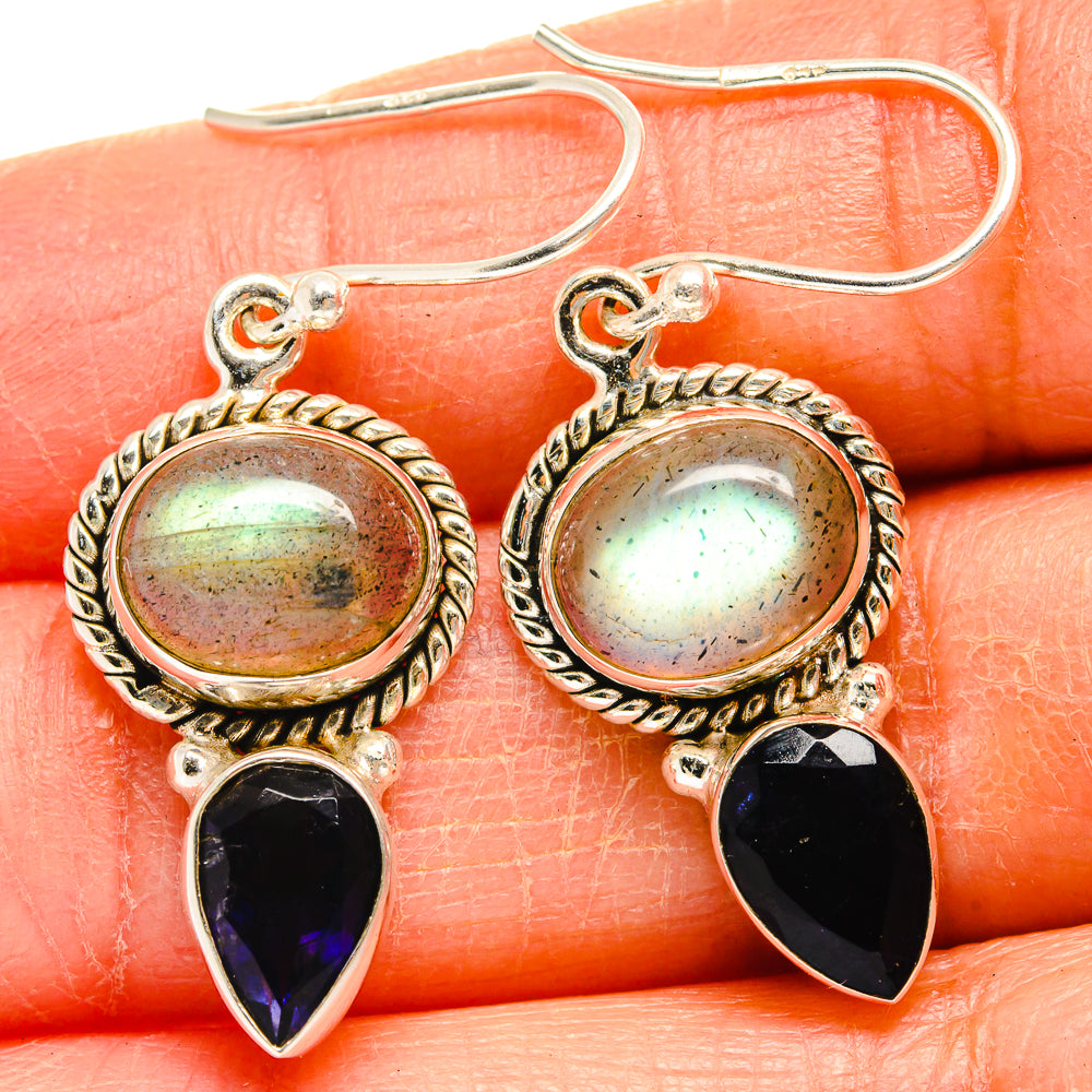Labradorite Earrings handcrafted by Ana Silver Co - EARR424899