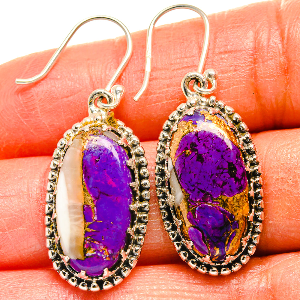 Spiny Oyster Turquoise Earrings handcrafted by Ana Silver Co - EARR424902