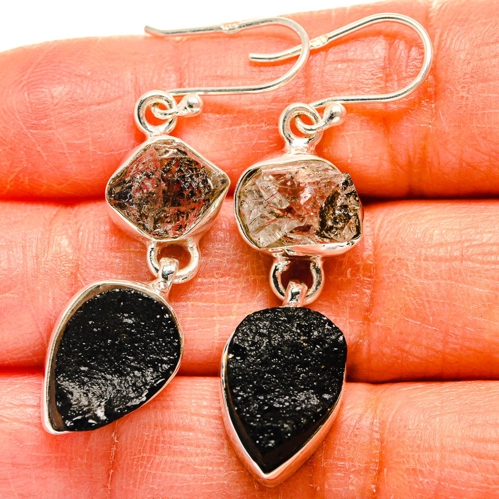 Tektite Earrings handcrafted by Ana Silver Co - EARR424903