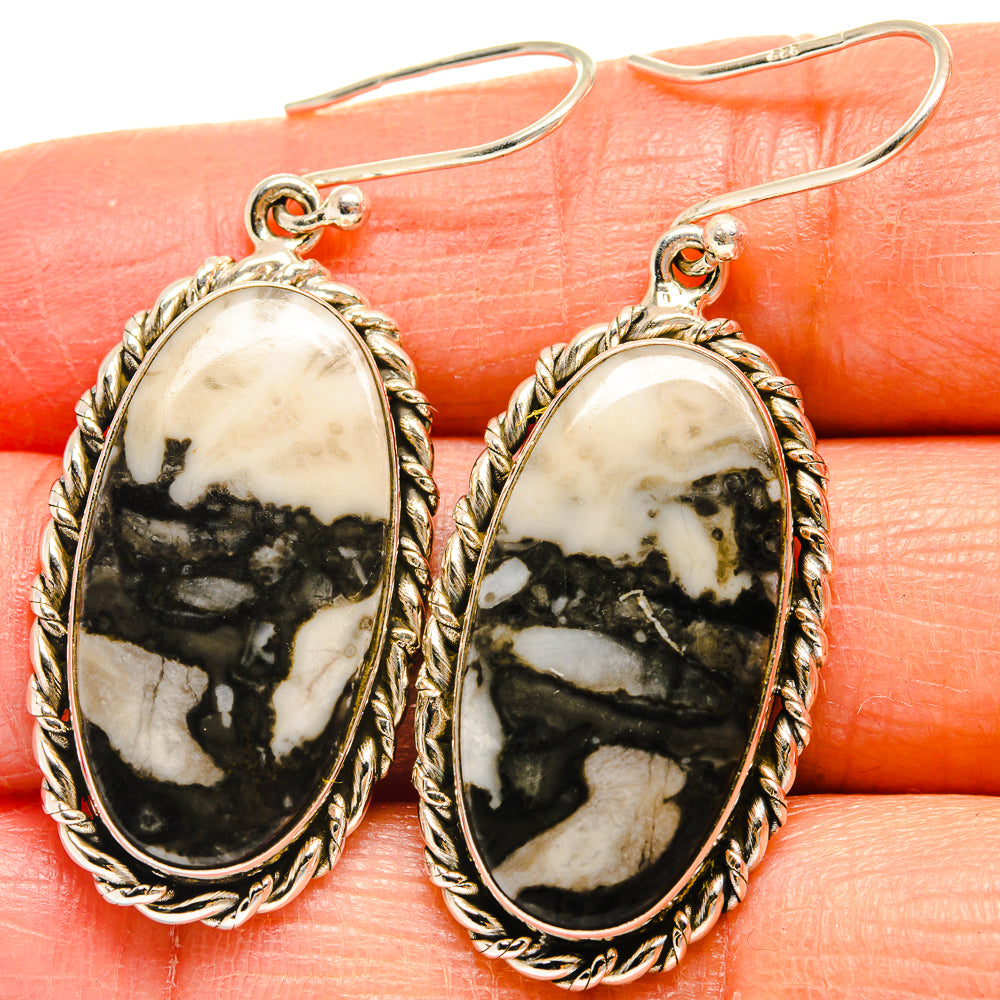 Pinolith Jasper Earrings handcrafted by Ana Silver Co - EARR424904