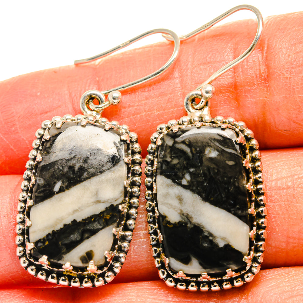 Pinolith Jasper Earrings handcrafted by Ana Silver Co - EARR424905