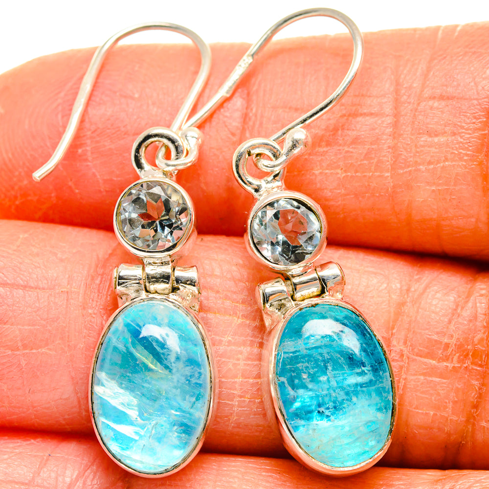Rainbow Moonstone Earrings handcrafted by Ana Silver Co - EARR424919