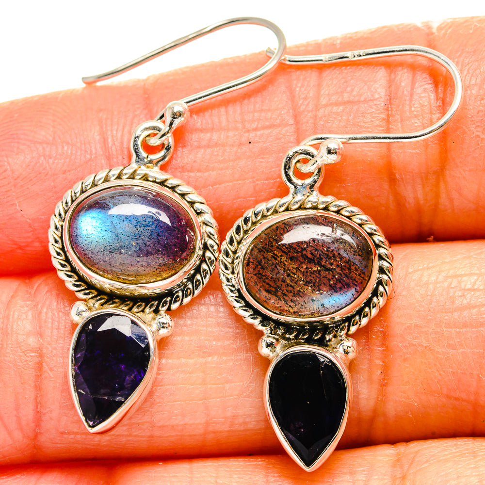 Labradorite Earrings handcrafted by Ana Silver Co - EARR424924