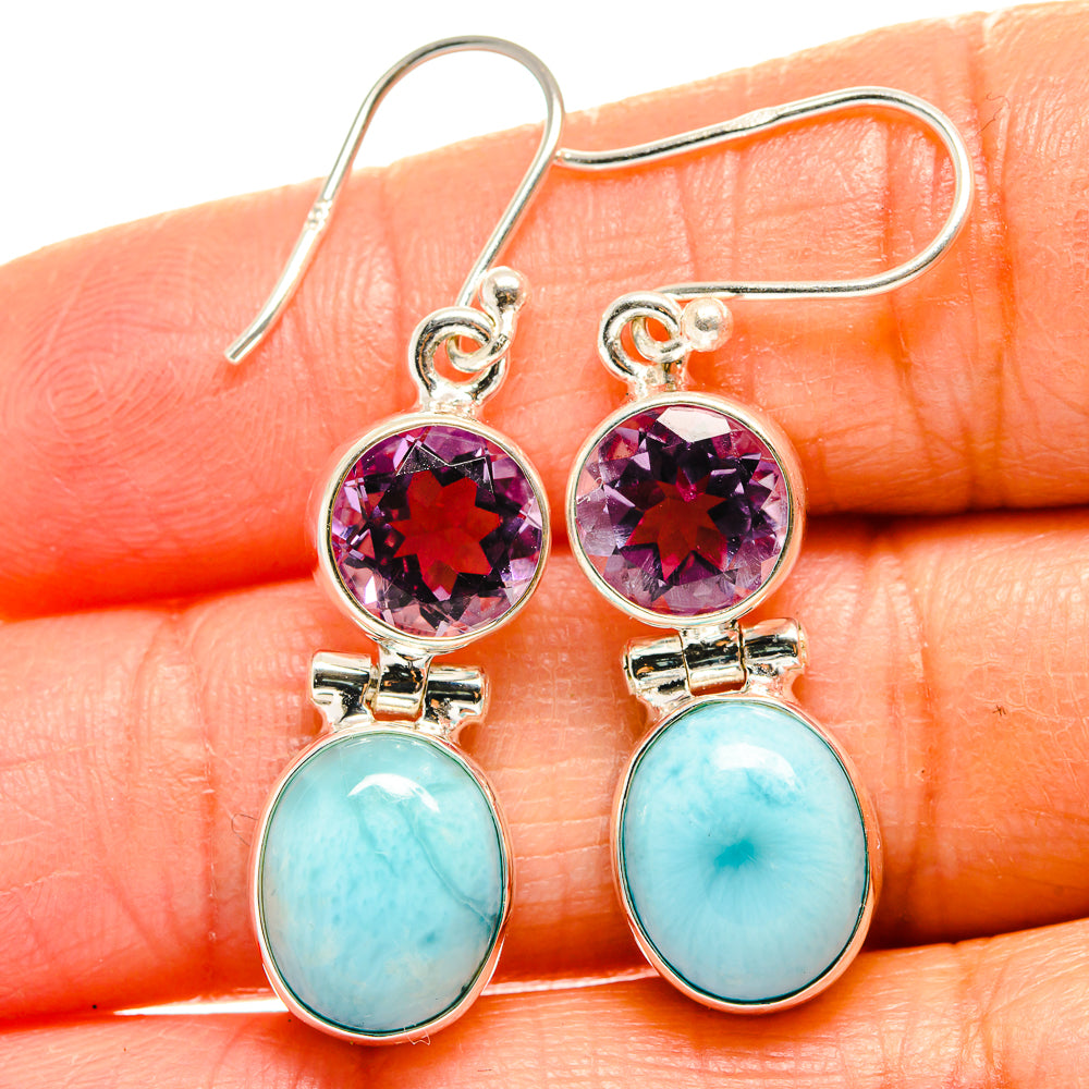 Larimar Earrings handcrafted by Ana Silver Co - EARR424927