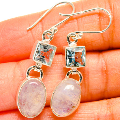 Rainbow Moonstone Earrings handcrafted by Ana Silver Co - EARR424937