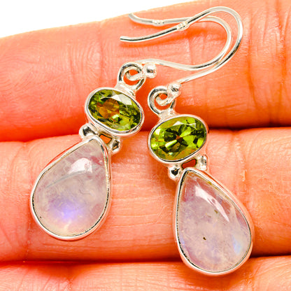 Rainbow Moonstone Earrings handcrafted by Ana Silver Co - EARR424956