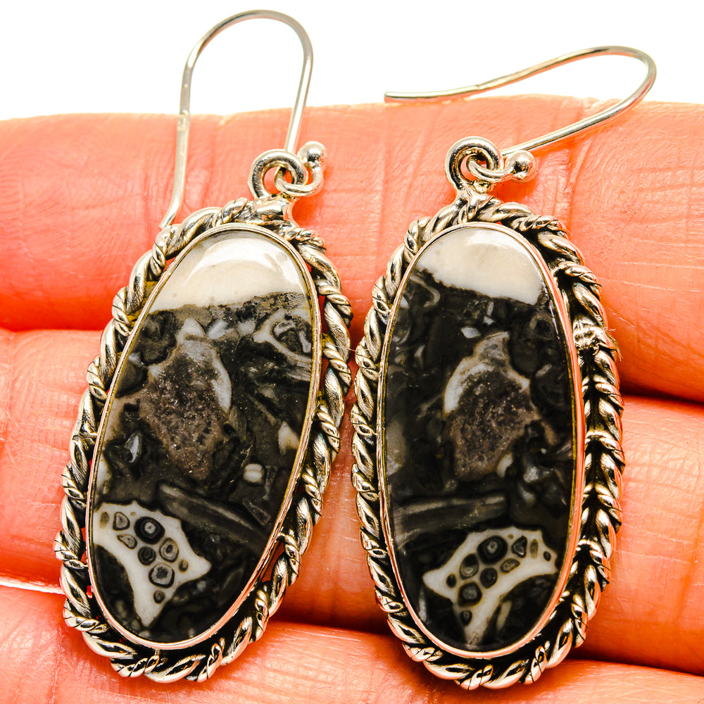 Pinolith Jasper Earrings handcrafted by Ana Silver Co - EARR424966