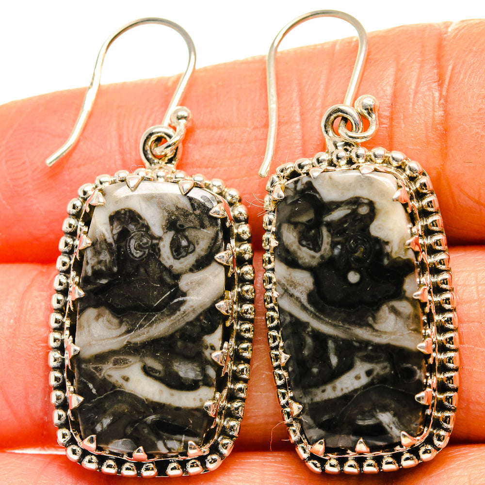 Pinolith Jasper Earrings handcrafted by Ana Silver Co - EARR424969