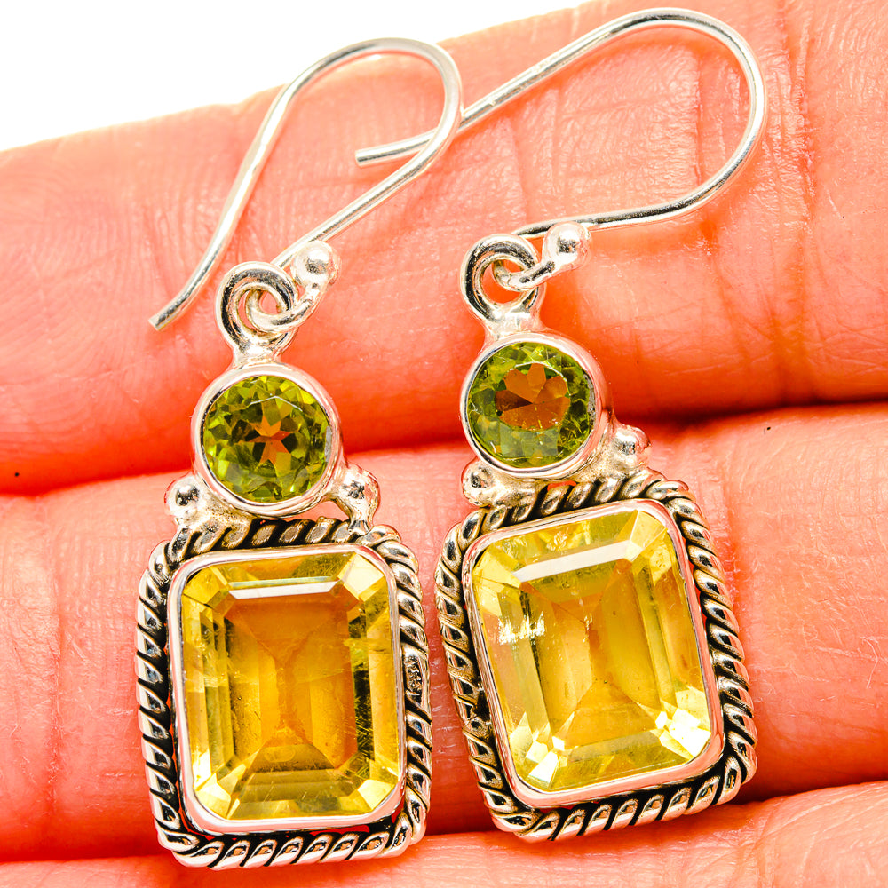 Citrine Earrings handcrafted by Ana Silver Co - EARR424973