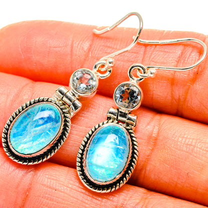 Rainbow Moonstone Earrings handcrafted by Ana Silver Co - EARR424984
