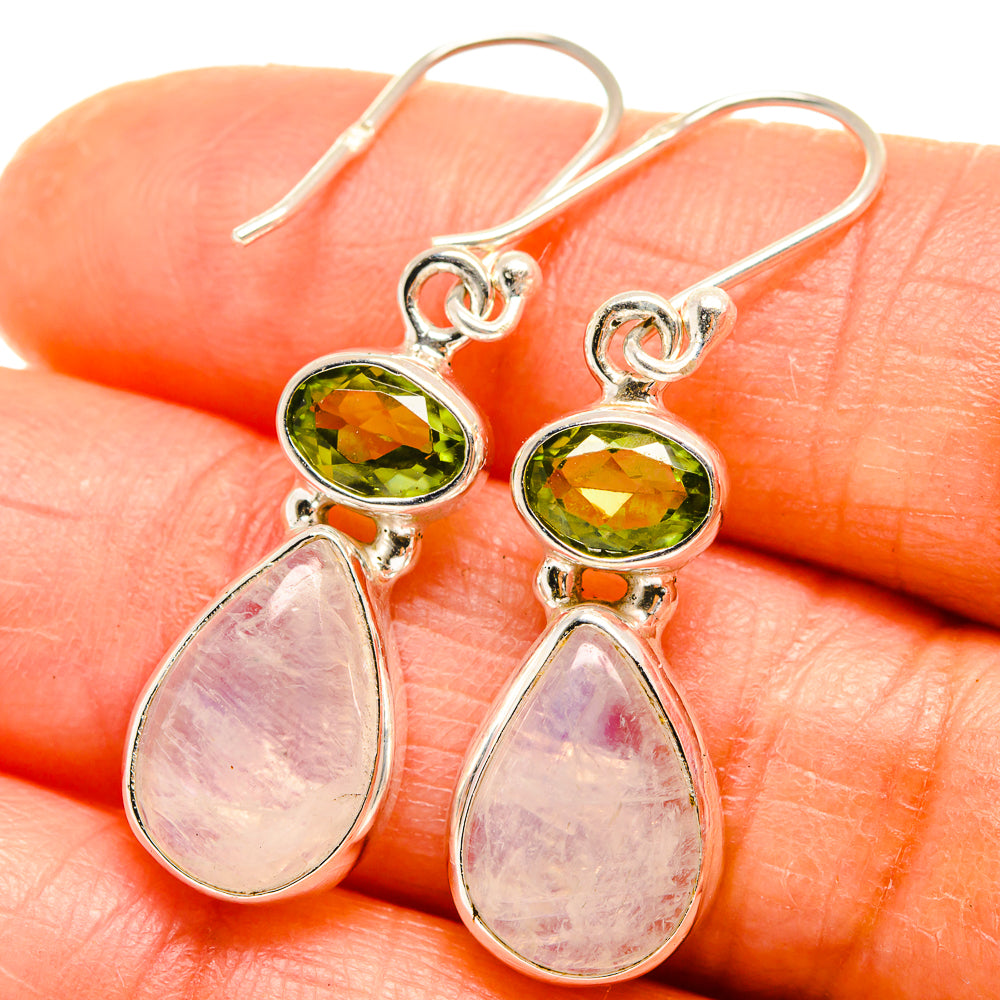 Rainbow Moonstone Earrings handcrafted by Ana Silver Co - EARR424997