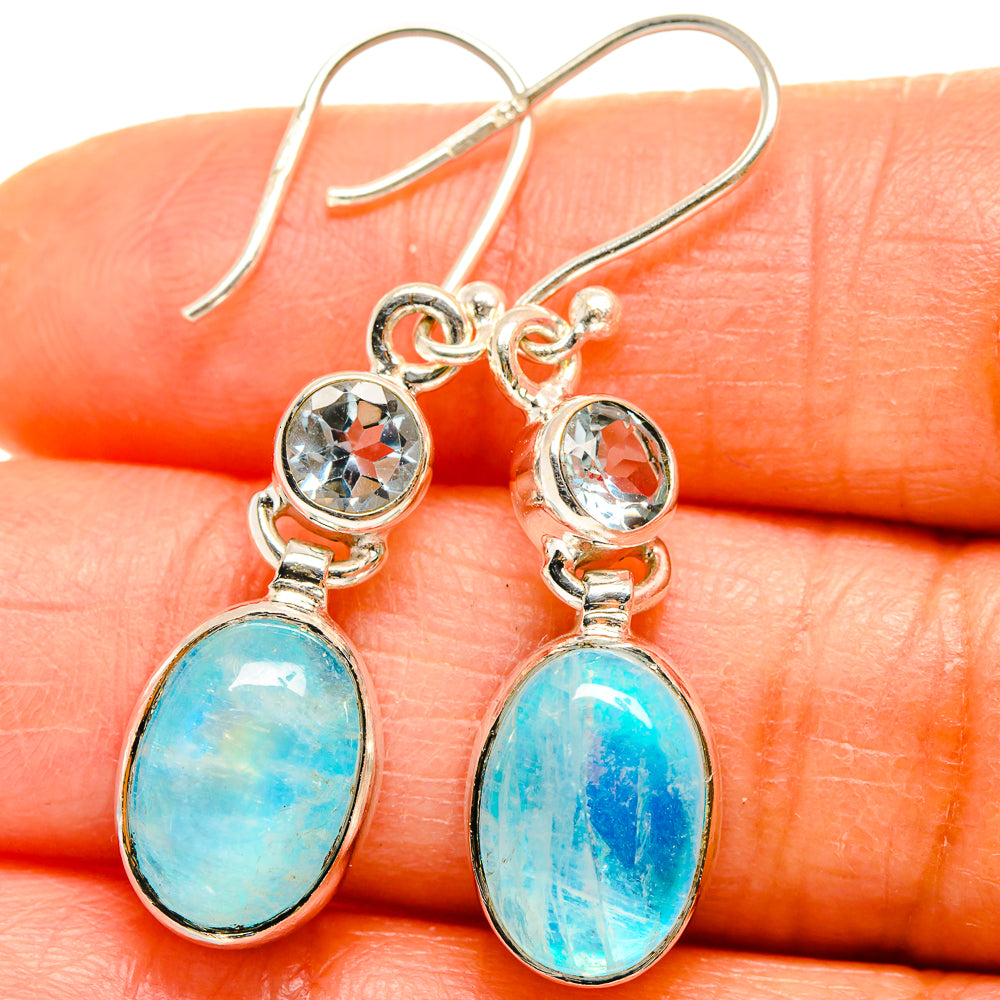 Rainbow Moonstone Earrings handcrafted by Ana Silver Co - EARR425000