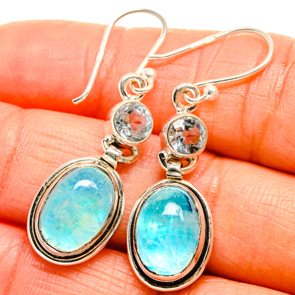 Rainbow Moonstone Earrings handcrafted by Ana Silver Co - EARR425020