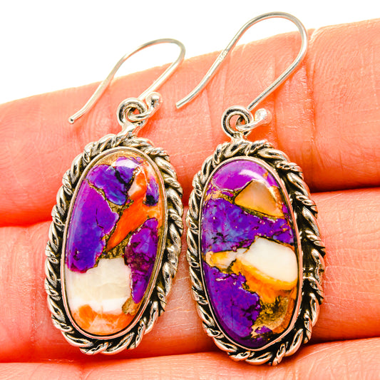 Spiny Oyster Turquoise Earrings handcrafted by Ana Silver Co - EARR425032