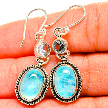 Rainbow Moonstone Earrings handcrafted by Ana Silver Co - EARR425033
