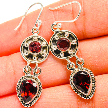 Garnet Earrings handcrafted by Ana Silver Co - EARR425040