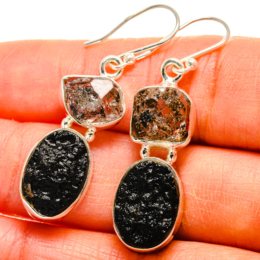 Tektite Earrings handcrafted by Ana Silver Co - EARR425041