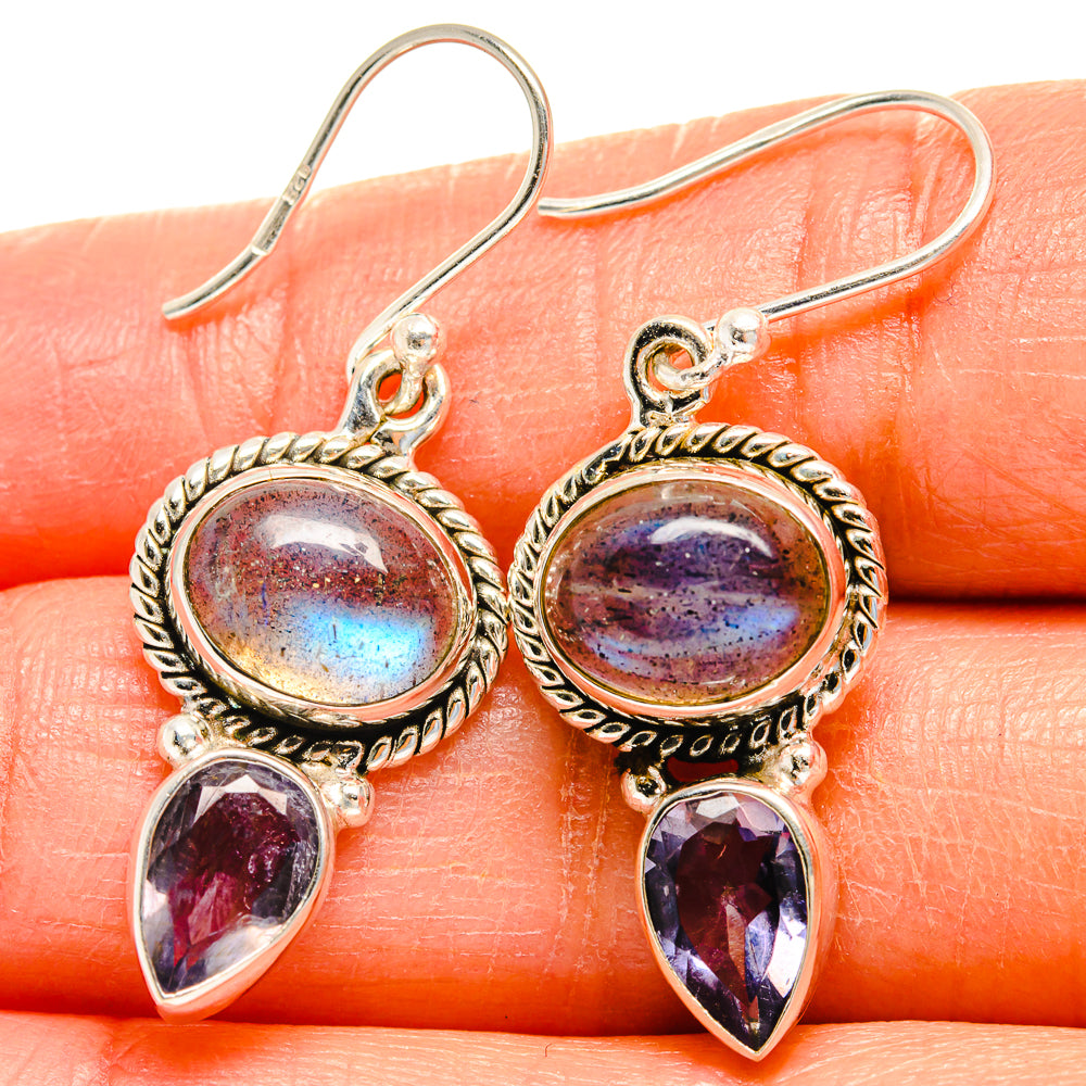 Labradorite Earrings handcrafted by Ana Silver Co - EARR425043