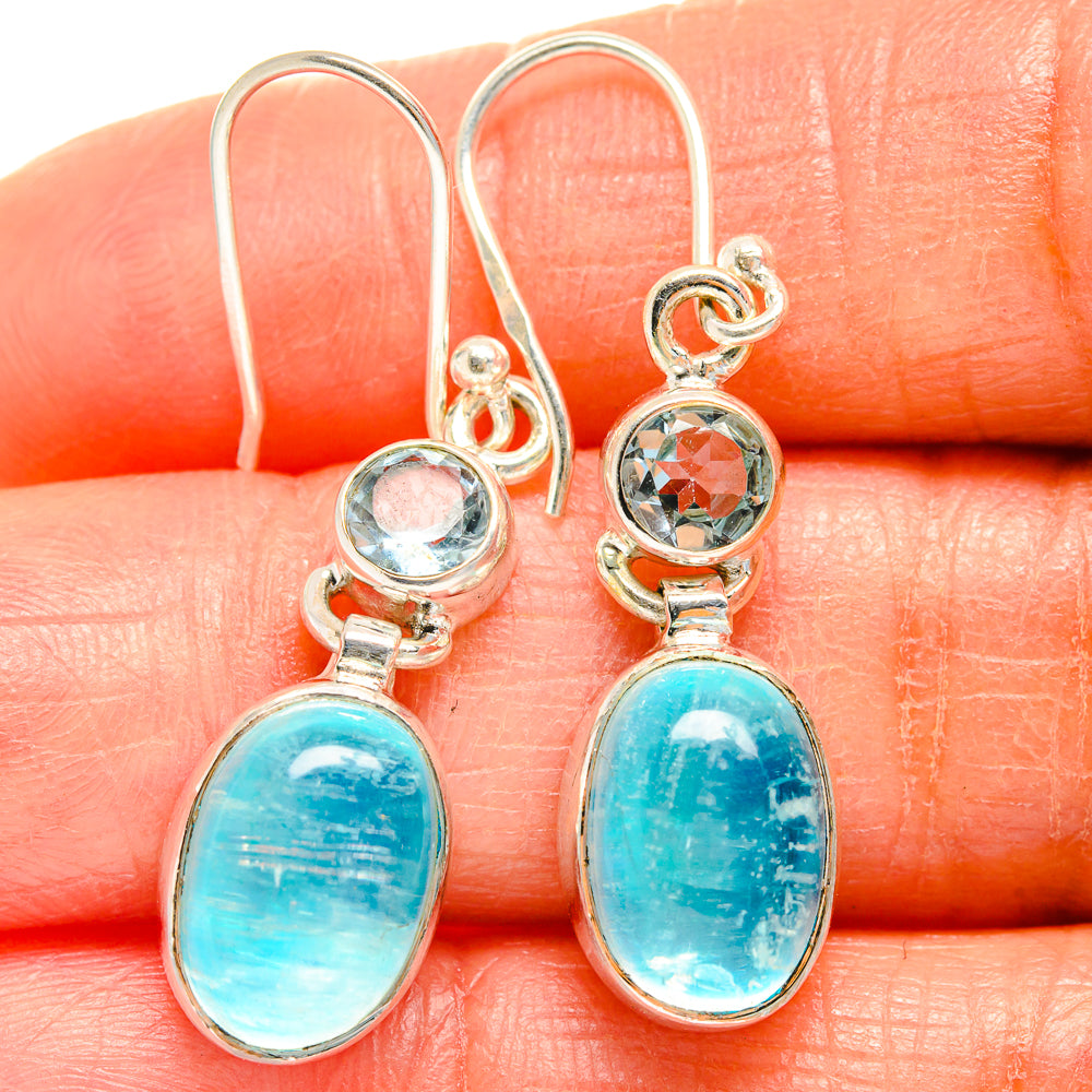 Rainbow Moonstone Earrings handcrafted by Ana Silver Co - EARR425045