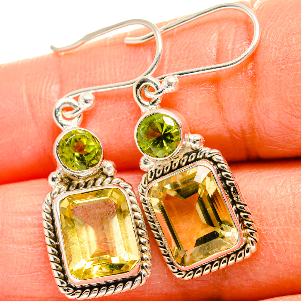 Citrine Earrings handcrafted by Ana Silver Co - EARR425048