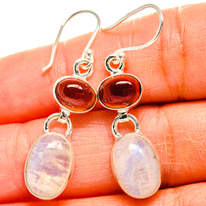 Rainbow Moonstone Earrings handcrafted by Ana Silver Co - EARR425062