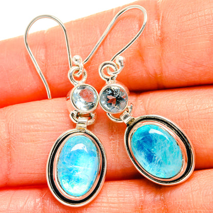 Rainbow Moonstone Earrings handcrafted by Ana Silver Co - EARR425068