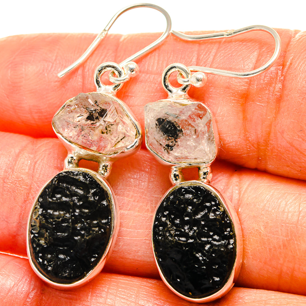 Tektite Earrings handcrafted by Ana Silver Co - EARR425096