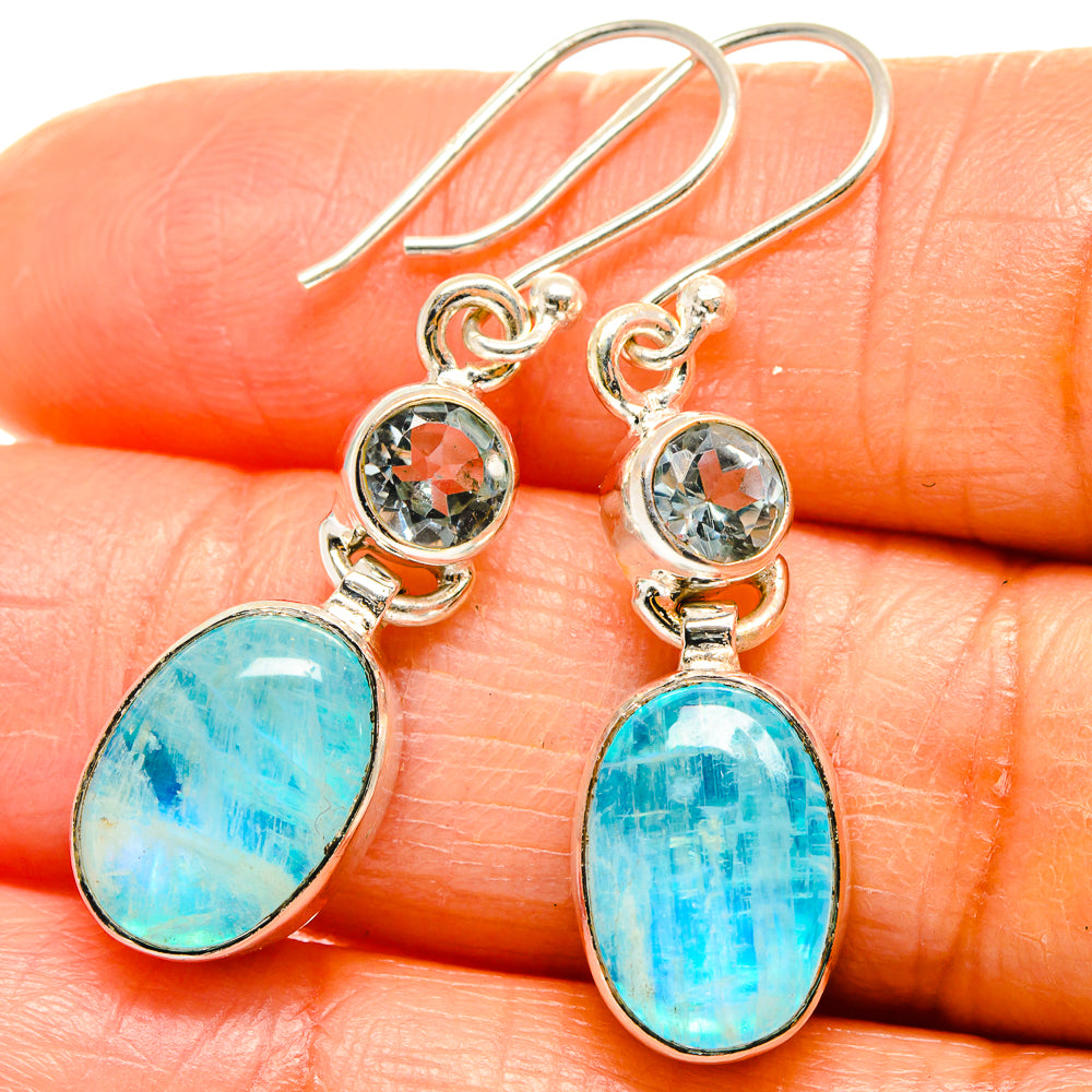 Rainbow Moonstone Earrings handcrafted by Ana Silver Co - EARR425102