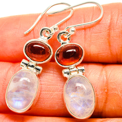 Rainbow Moonstone Earrings handcrafted by Ana Silver Co - EARR425120
