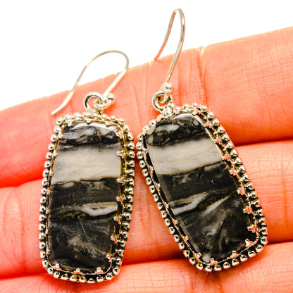 Pinolith Jasper Earrings handcrafted by Ana Silver Co - EARR425122
