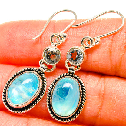 Rainbow Moonstone Earrings handcrafted by Ana Silver Co - EARR425129