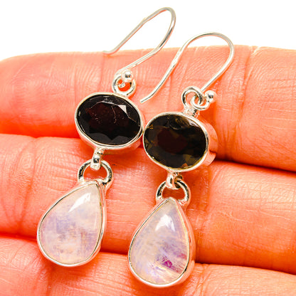 Rainbow Moonstone Earrings handcrafted by Ana Silver Co - EARR425131