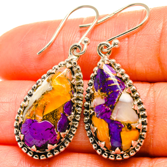 Spiny Oyster Turquoise Earrings handcrafted by Ana Silver Co - EARR425138