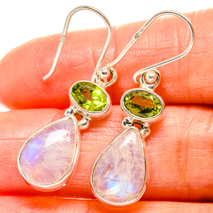 Rainbow Moonstone Earrings handcrafted by Ana Silver Co - EARR425146